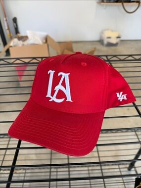YoungLA Red LA Logo Baseball Cap